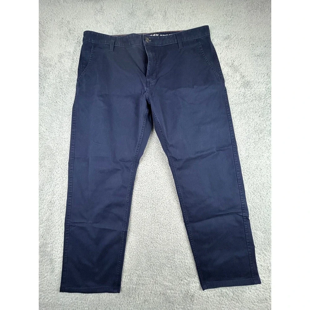 Dockers Original Alpha Khaki Mens Athletic Fit Navy Blue Chino Pants 40x27